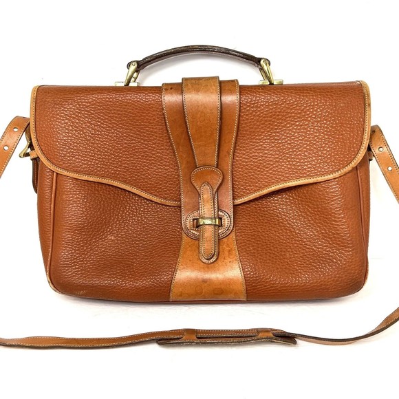 Vintage Dooney and Bourke Leather Crossbody Messenger Bag Satchel - Picture 1 of 9